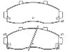 Plaquettes de frein Brake Pad Set:0K72A-33-28Z