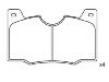 Pastillas de freno Brake Pad Set:180507