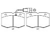 Bremsbelagsatz, Scheibenbremse Brake Pad Set:190 6428